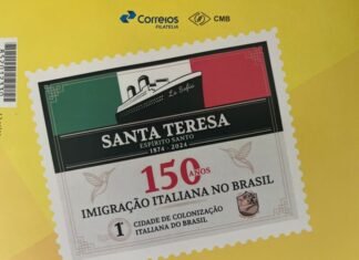 Correios celebra com selo 150 anos da Imigração Italiana