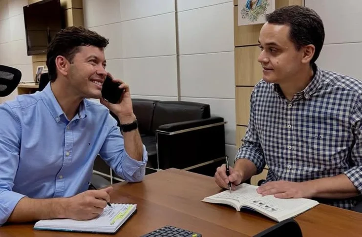 A chapa desenhada: Pazolini para governo, Evair vice governador, Arnaldinho Senado